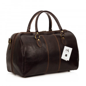 Geanta de voiaj medie din piele naturala DiAmanti Treviso Testa di Moro